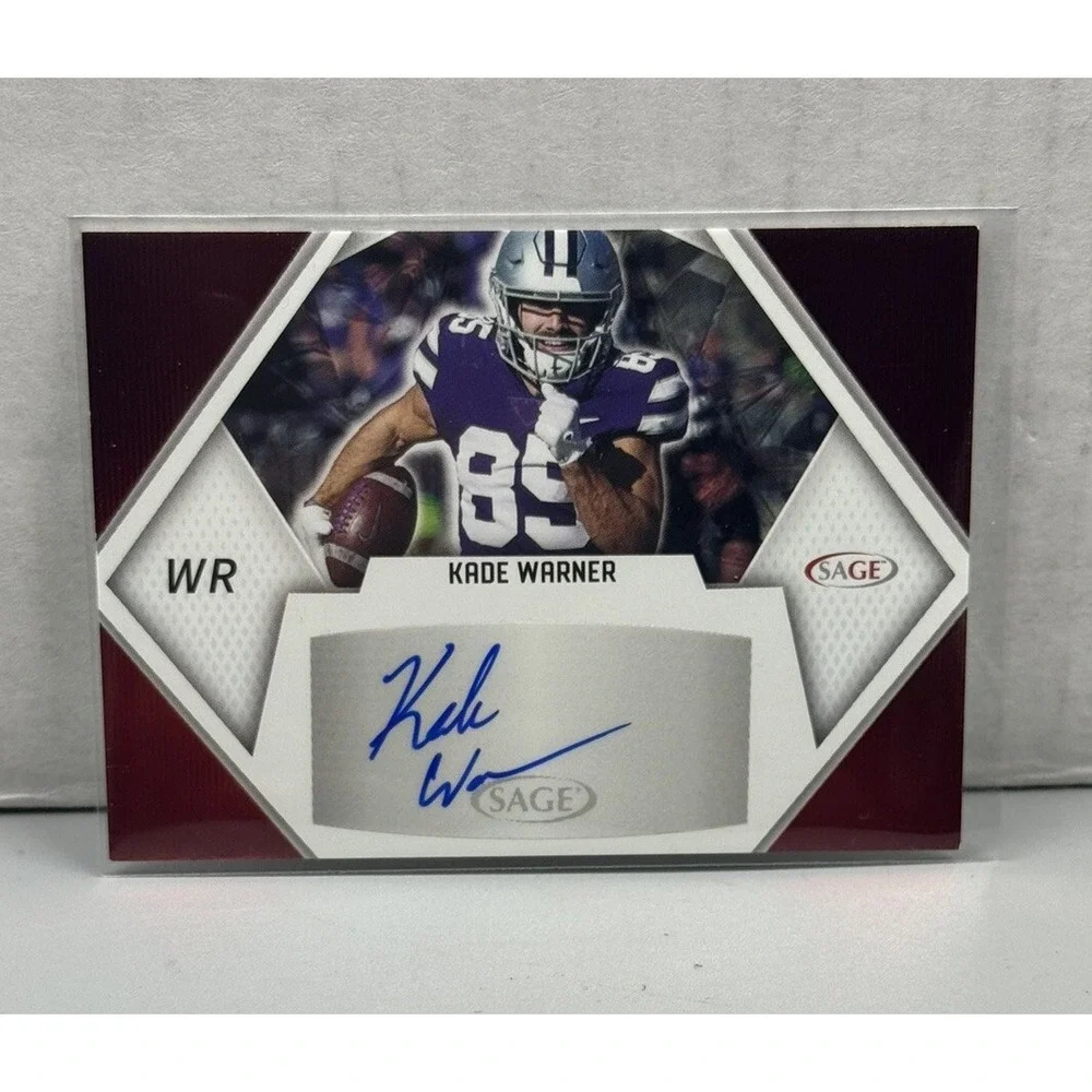 2023 Sage Football High Series Kade Warner AUTO RED FOIL #A-KW2 Tampa‎ Bay Bucs
